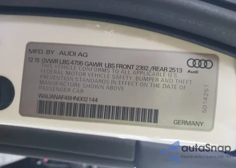 2017 Audi A4 2.0T Premium z USA, uszkodzony, nr VIN WAUANAF48HN002144